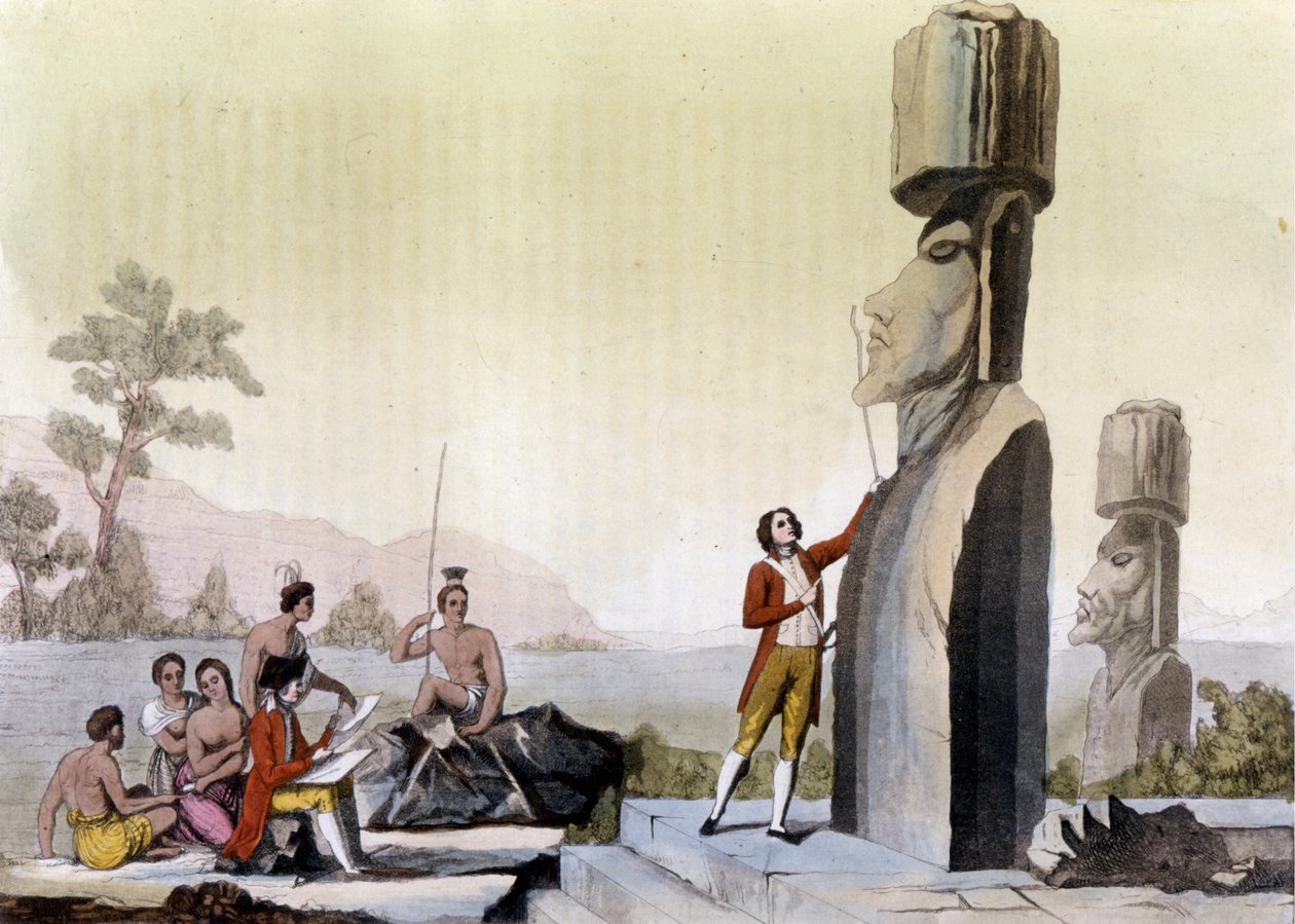 nyugatiak (köztük Jean-Francois Galaup, La Perouse grófja (Jean Francois Laperouse alkotó: Unknown artist