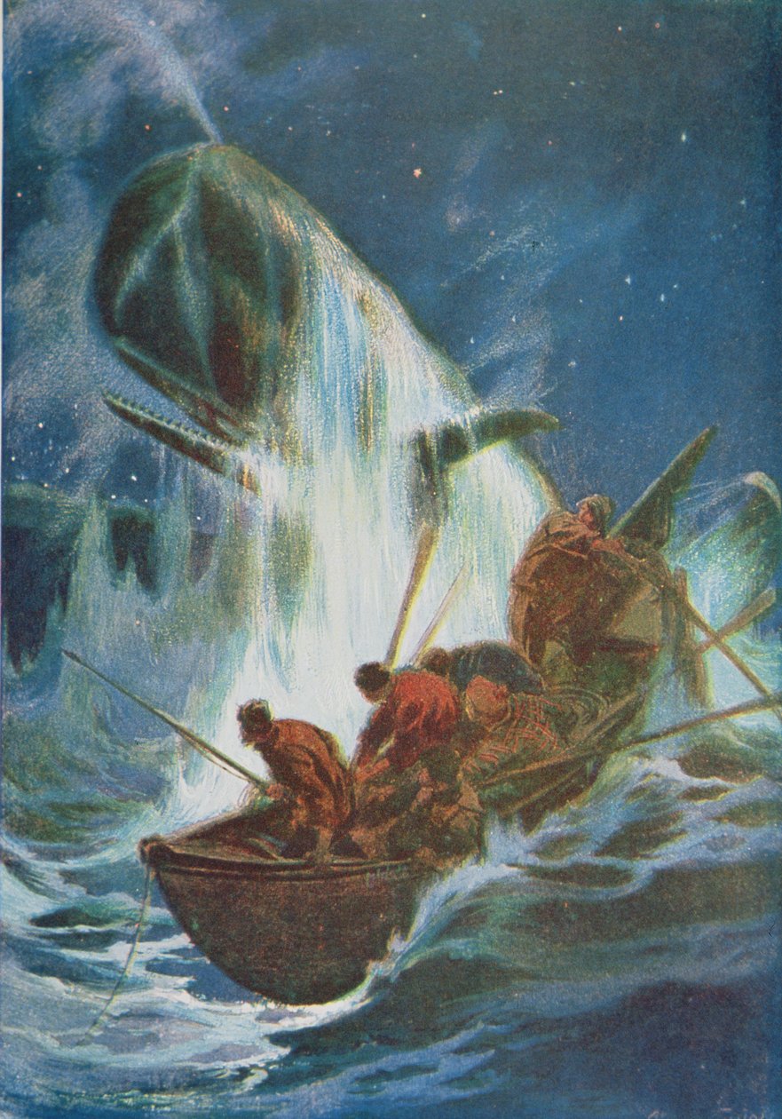 Bálnavadászat (színes litho) alkotó: Unknown artist