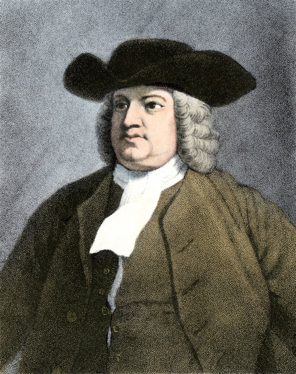 William Penn (1644-1718) angol kvéker, Pennsylvania állam alapítója 1682-ben (metszet) alkotó: Unknown artist