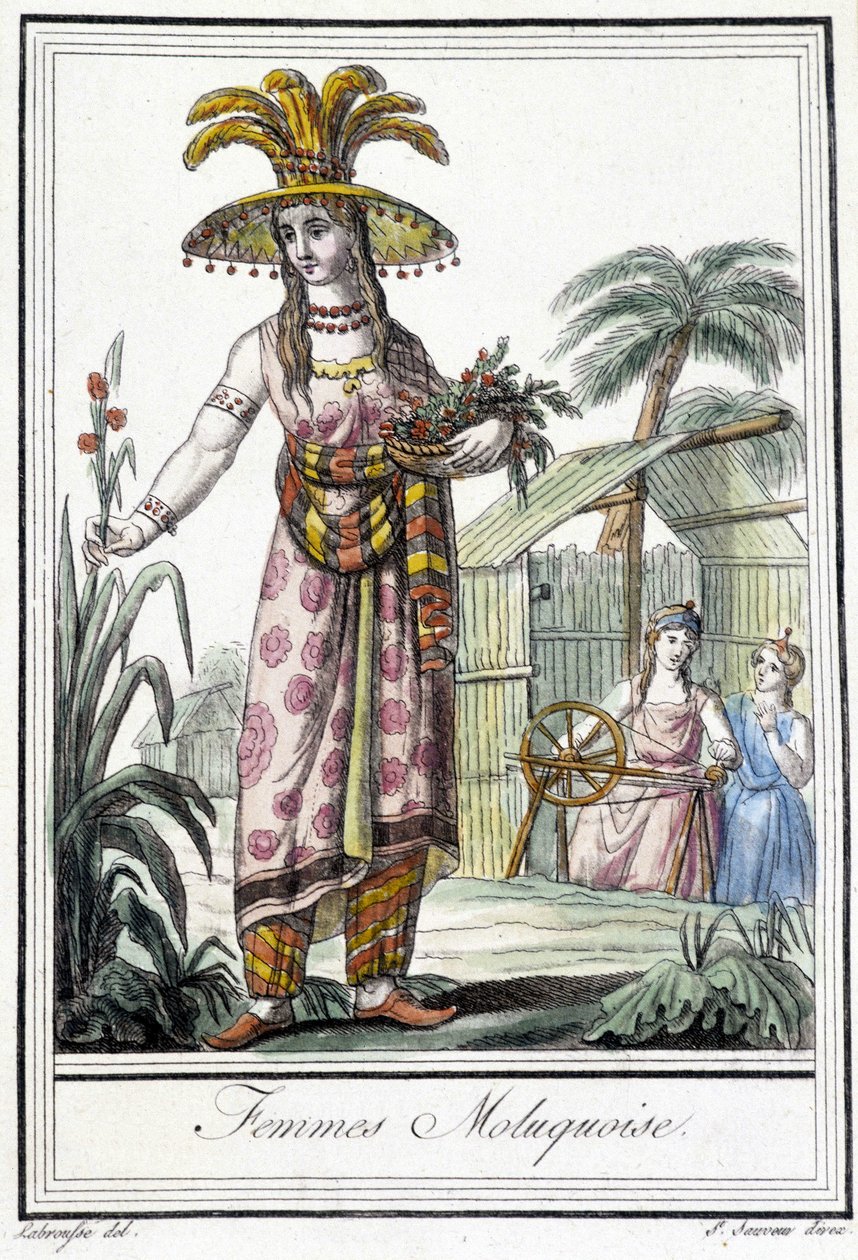 Nő a Molucca-szigetekről (Indonézia). alkotó: Unknown artist