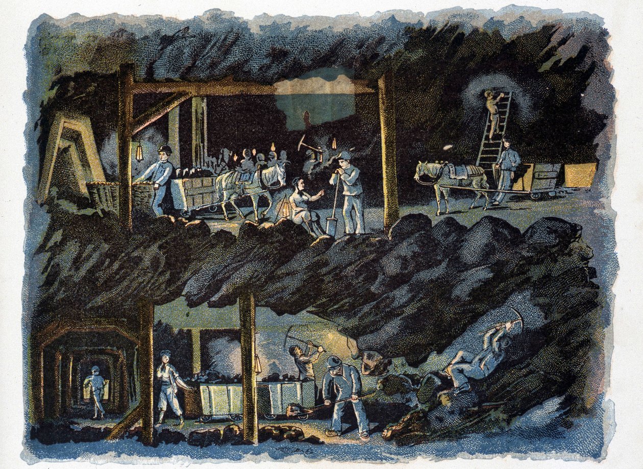 Munka a szénbányában alkotó: Unknown artist