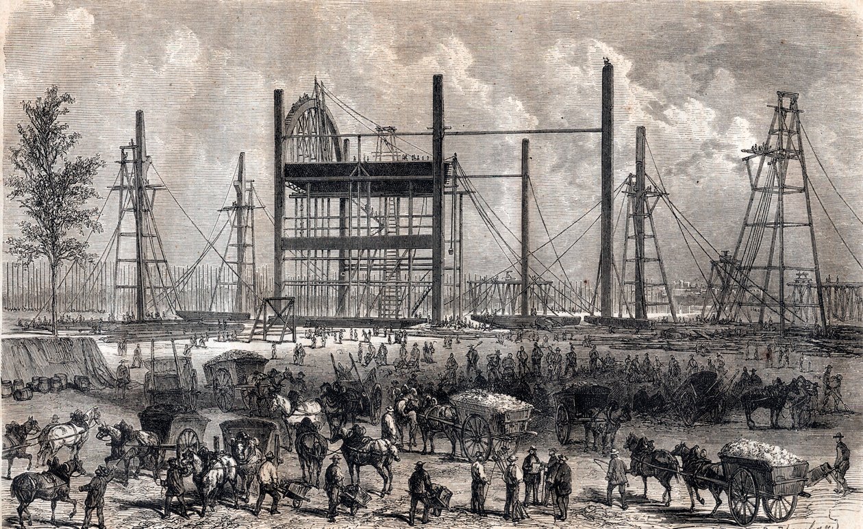 A párizsi Mars-mező alkotásai 1866. április végén – 1867-es metszet alkotó: Unknown artist