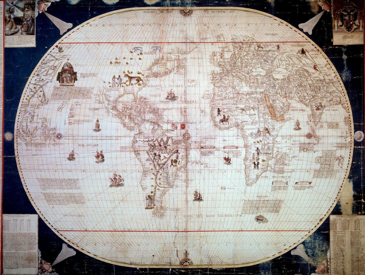 Sebastian Cabot (1476-1557) navigátor világtérképe 1544. Paris, B.N. alkotó: Unknown artist