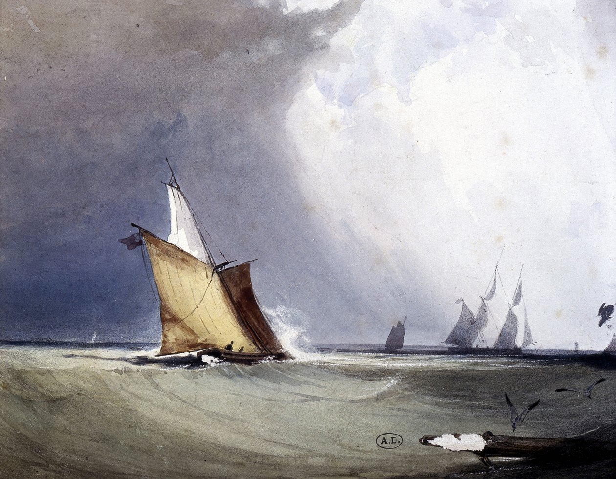 Jachtok a tengeren, 19. század vége alkotó: Unknown artist