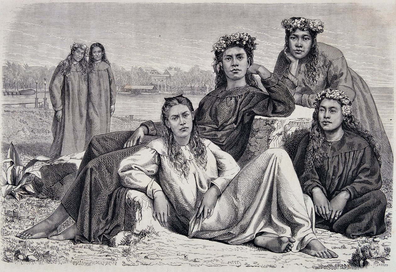 Tahiti Fiatal Nők – a „Le Tour du Monde”-ban” alkotó: Unknown artist