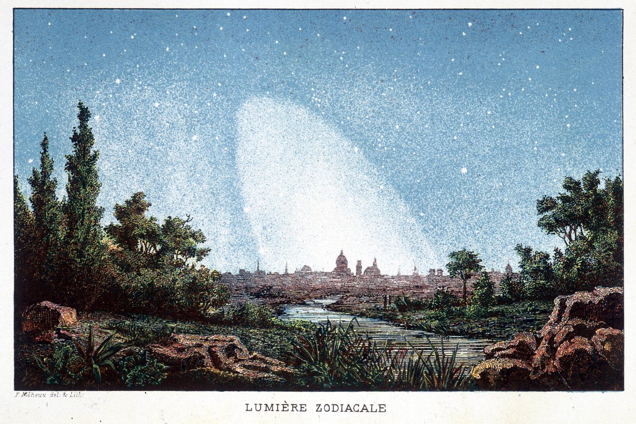 Állatövi fény – J. Rambosson „” A csillagok története” című könyvében alkotó: Unknown artist