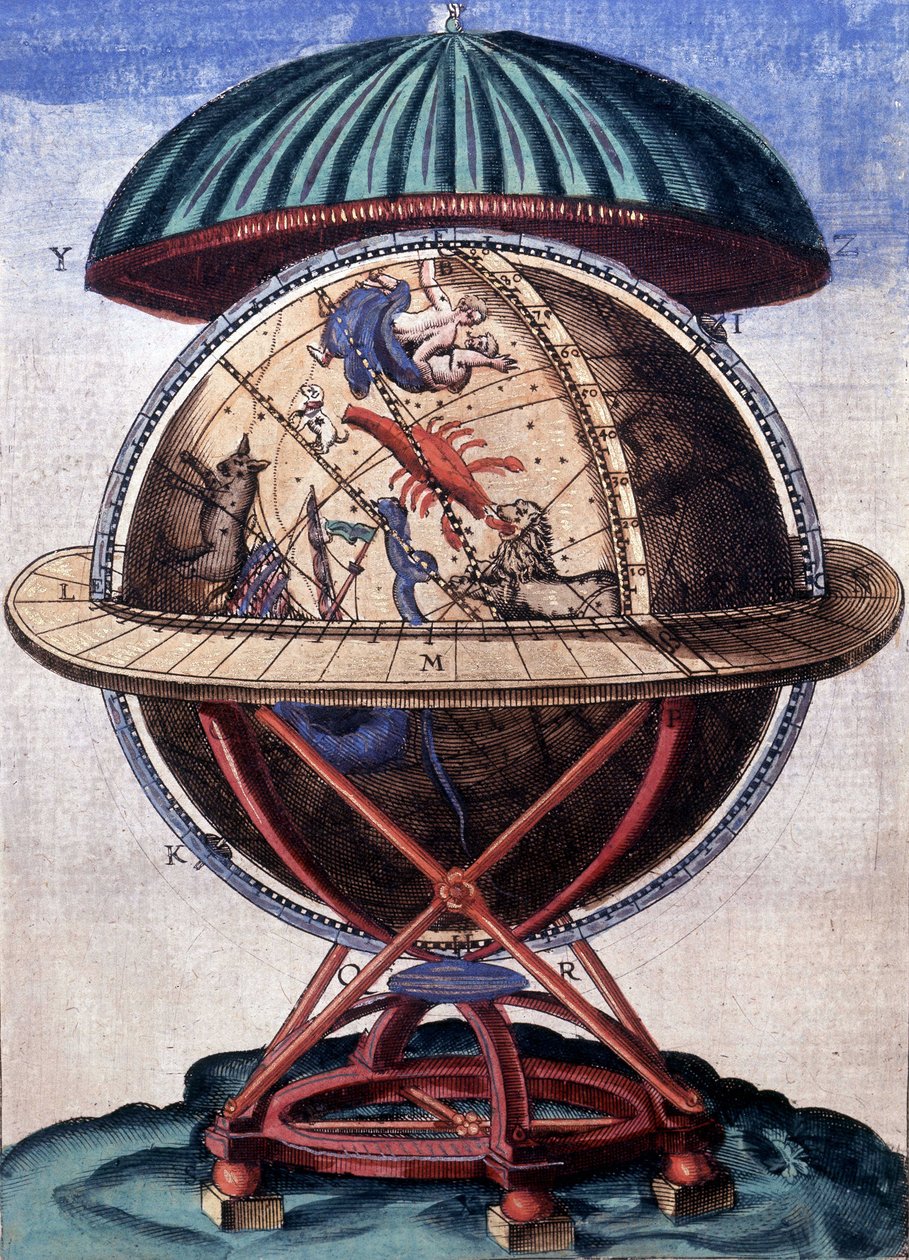 Zodiákus szféra. Metszés. 17. század. B.N, Párizs. alkotó: Unknown artist