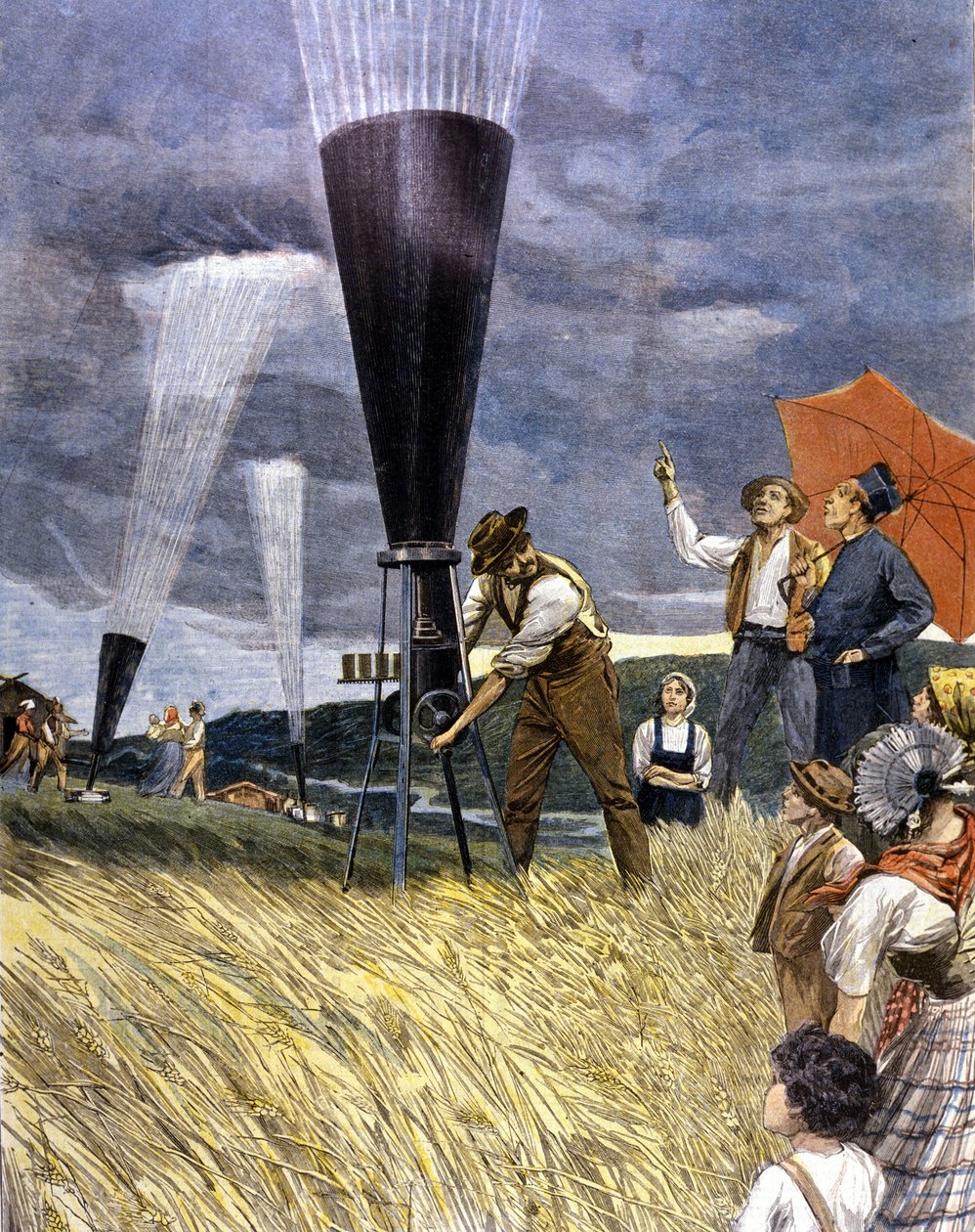 hordó jégeső ellen az olaszországi szőlőtermesztők 1899-ben. alkotó: Unknown artist