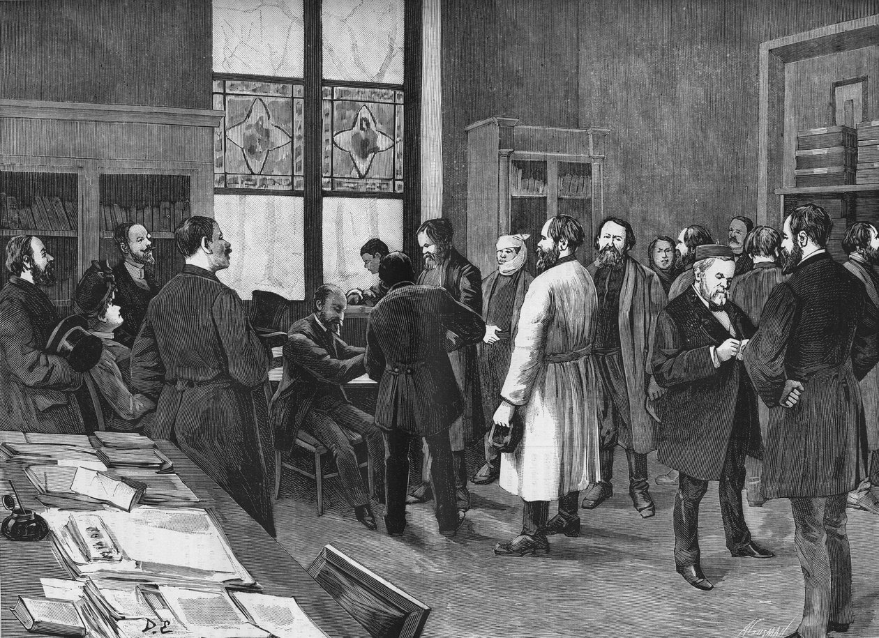 Louis Pasteur kabinetjében 1886-ban. alkotó: Unknown artist