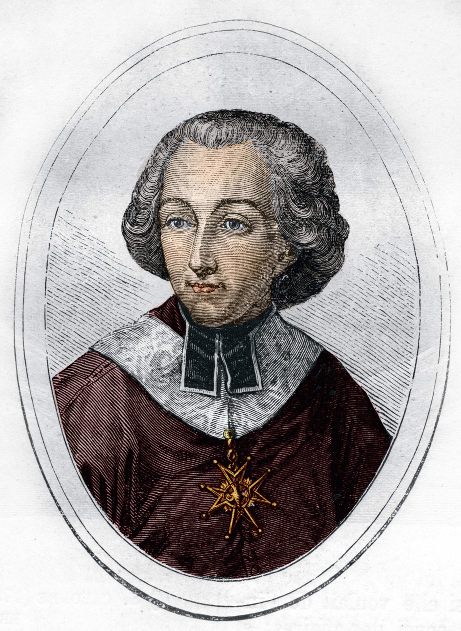 portré Etienne de Loménie de Brienne (1727-1794), francia prelátus és politikus. Metszet 1866-ból. alkotó: Unknown artist
