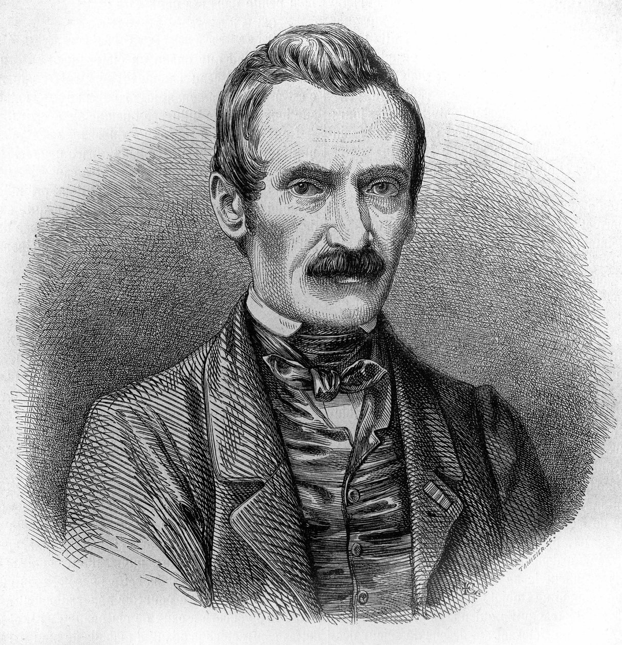 Alexandre Calame portréja. Svájci festő és metsző (Vevey alkotó: Unknown artist