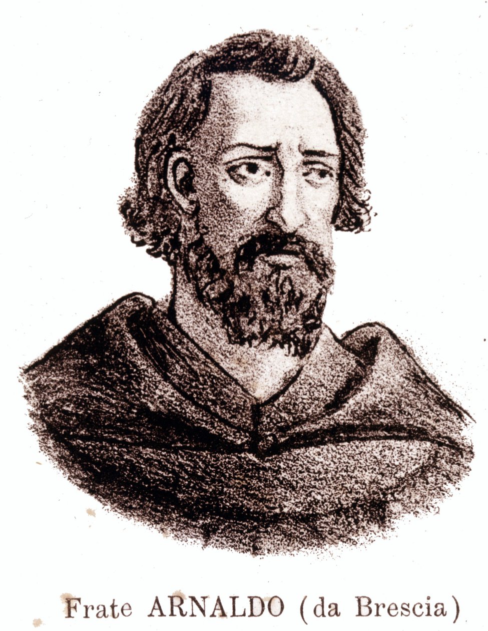 Arnaud de Brescia (Arnaldo da brescia) (1090 - 1155), olasz politikai és vallási reformátor portréja. alkotó: Unknown artist