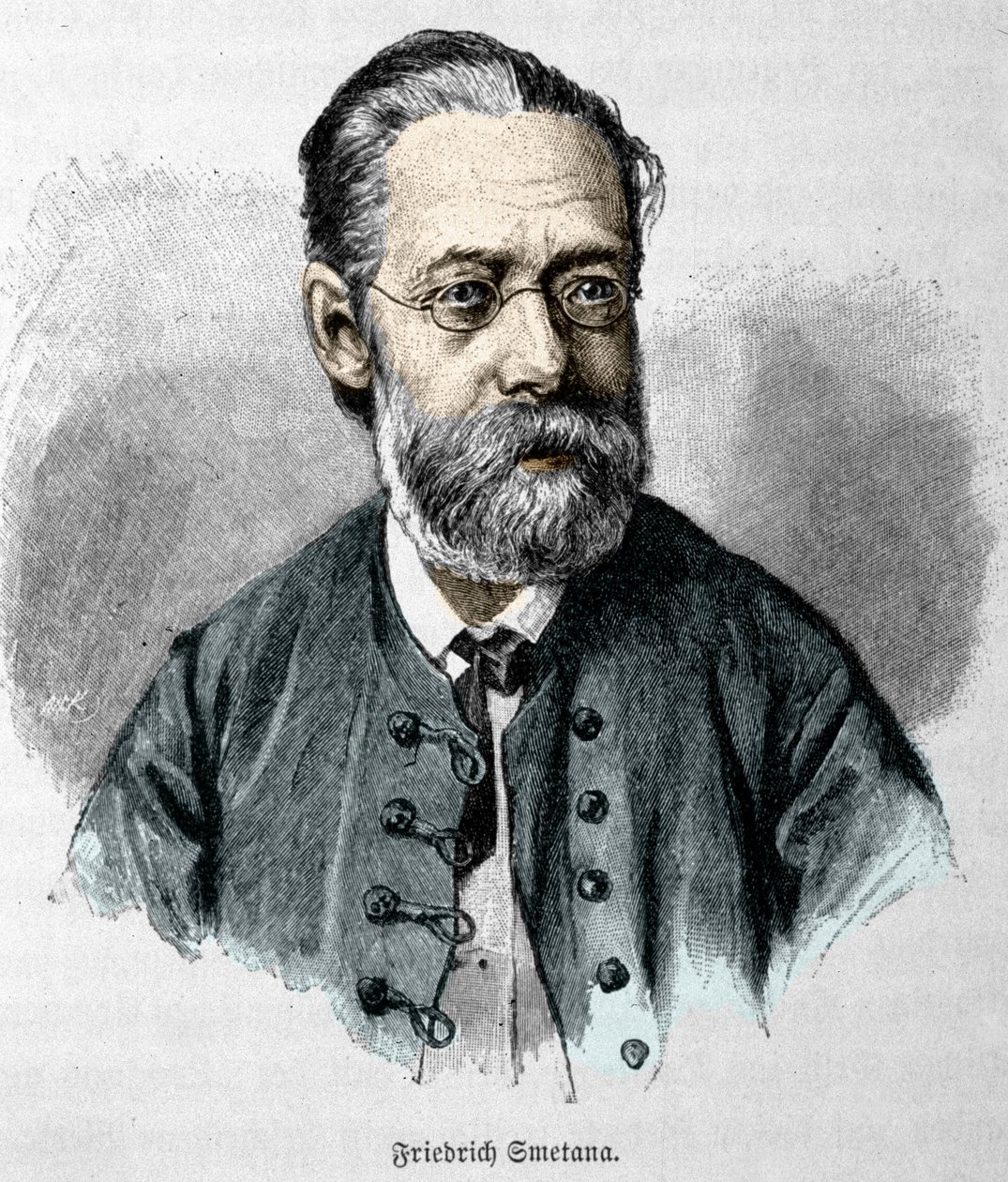 Bedrich Smetana (1824-1884) cseh zeneszerző és zongoraművész portréja. alkotó: Unknown artist