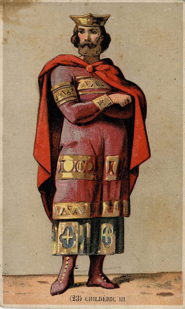 III. Childerick (meghalt 755-ben), utolsó meroving király portréja. alkotó: Unknown artist