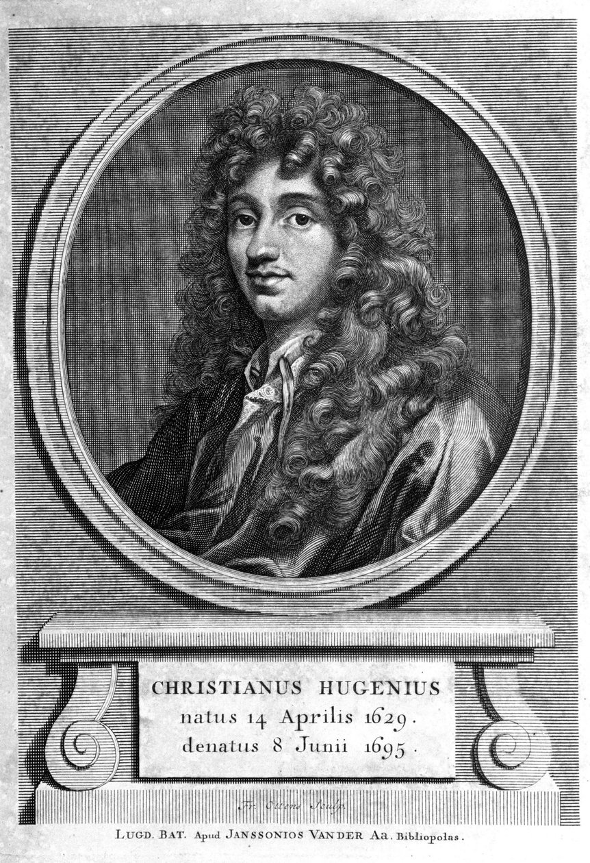 Christiaan Huygens portréja.holland fizikus és matematikus (1629-1695). 19. századi metszet alkotó: Unknown artist