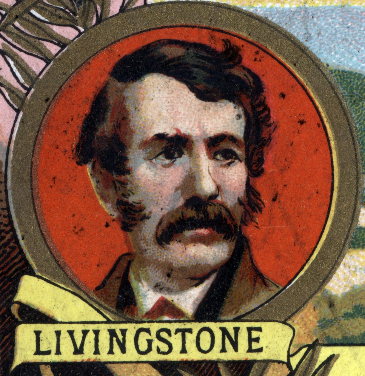 David Livingstone (1813-1873) skót misszionárius és felfedező portréja. A 19. század végének kromolitográfiája. alkotó: Unknown artist