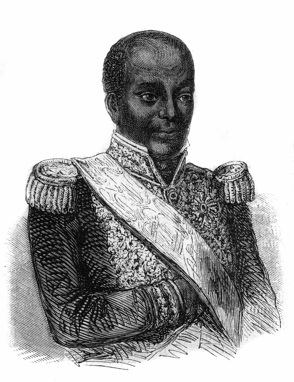 Faustin Soulouque (1782-1867), Haiti elnökének (1847-1849) és császárának (1849-1859) I. Faustin néven készült portréja. alkotó: Unknown artist