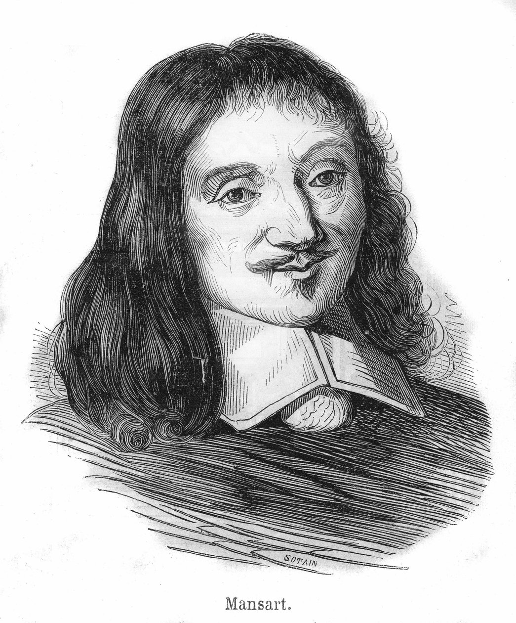 François Mansart (1598-1666) francia építész portréja. alkotó: Unknown artist