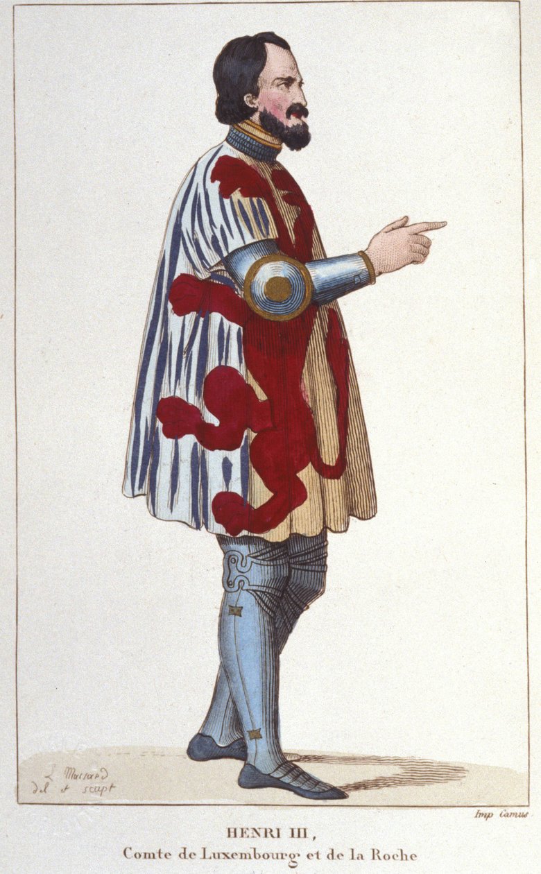III. Henrik luxemburgi gróf (1247 - 1284) portréja.1830-as metszet. alkotó: Unknown artist