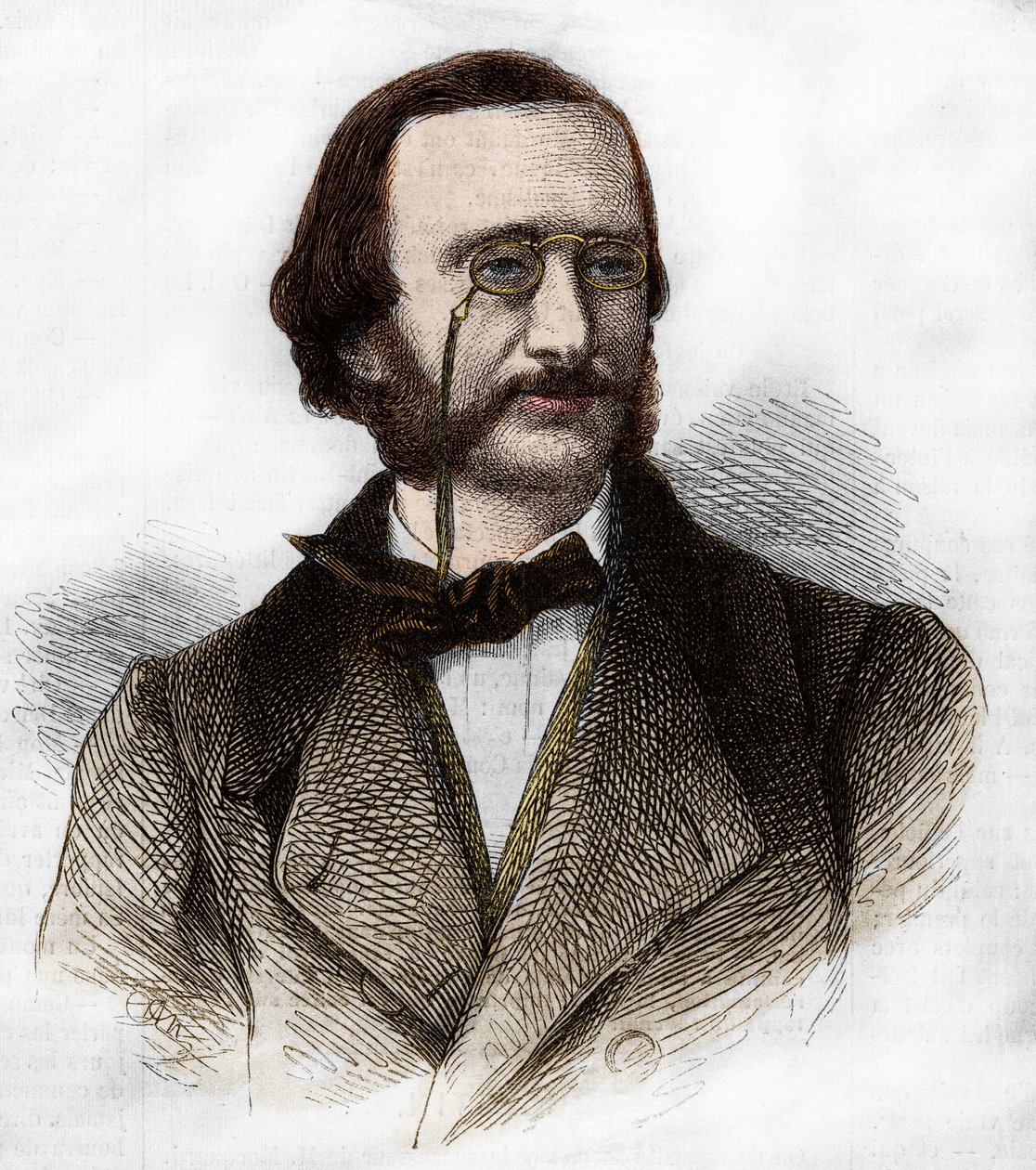 Jacques Offenbach (1819-1880) német zeneszerző, honosított francia portréja. alkotó: Unknown artist