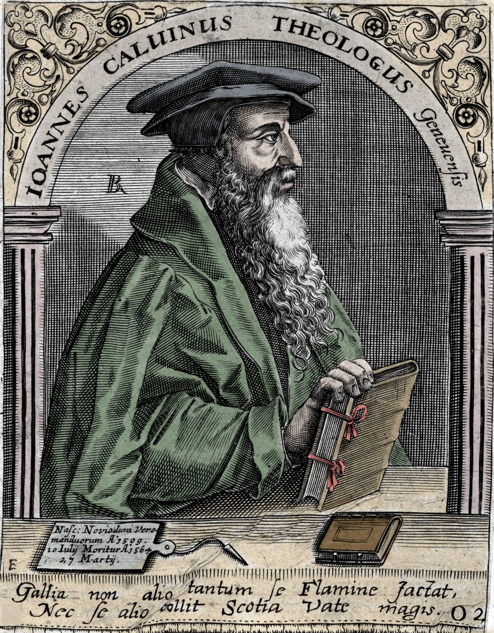 Jean Calvin (1509-1564) francia vallási reformátor és író portréja. alkotó: Unknown artist