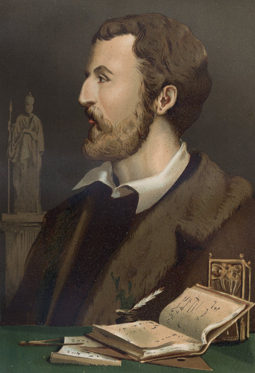 Jerome Cardan portréja olaszul Gerolamo Cardano (Cardanus Hieronymus) Medecin, matematikus, filozófus és olasz asztrológus (Pavia alkotó: Unknown artist