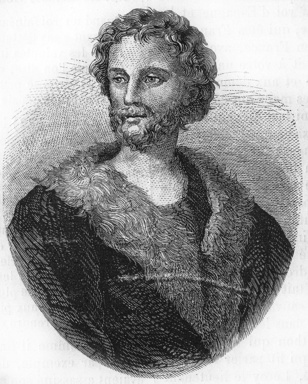 Mathurin Régnier portréja. Francia költő (1573-1613) 1866-os metszet. alkotó: Unknown artist