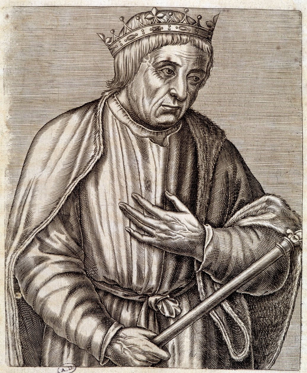 III. Nagy Kázmér lengyel király portréja. 1310-1370. századi metszet. alkotó: Unknown artist