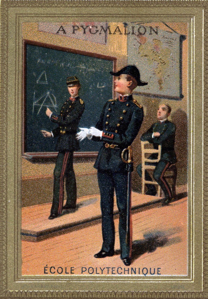 az Ecole Polytechnique hallgatói. Kromolitográfia. század vége. alkotó: Unknown artist