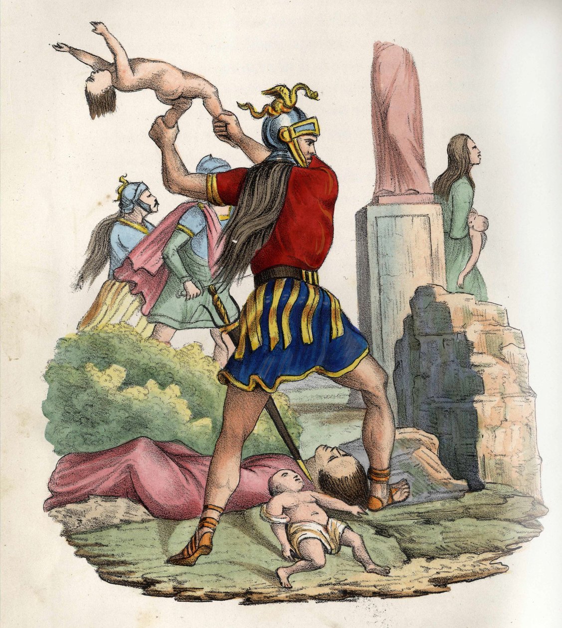 a vandálok 439-ben foglalták el Karthágót. az „ókori és újkori Algériában” Léon Galibert. Olasz kiadás 1846 színes. alkotó: Unknown artist