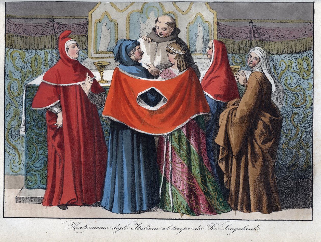 az olaszok házassága a langobard királyok idején (568-774) - alkotó: Unknown artist