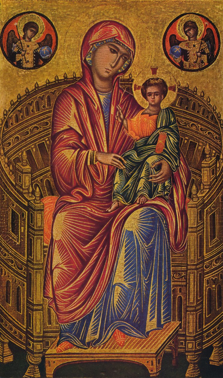 „Trónon lévő Madonna és gyermeke”, 1260-1280 alkotó: Unknown Byzantine school