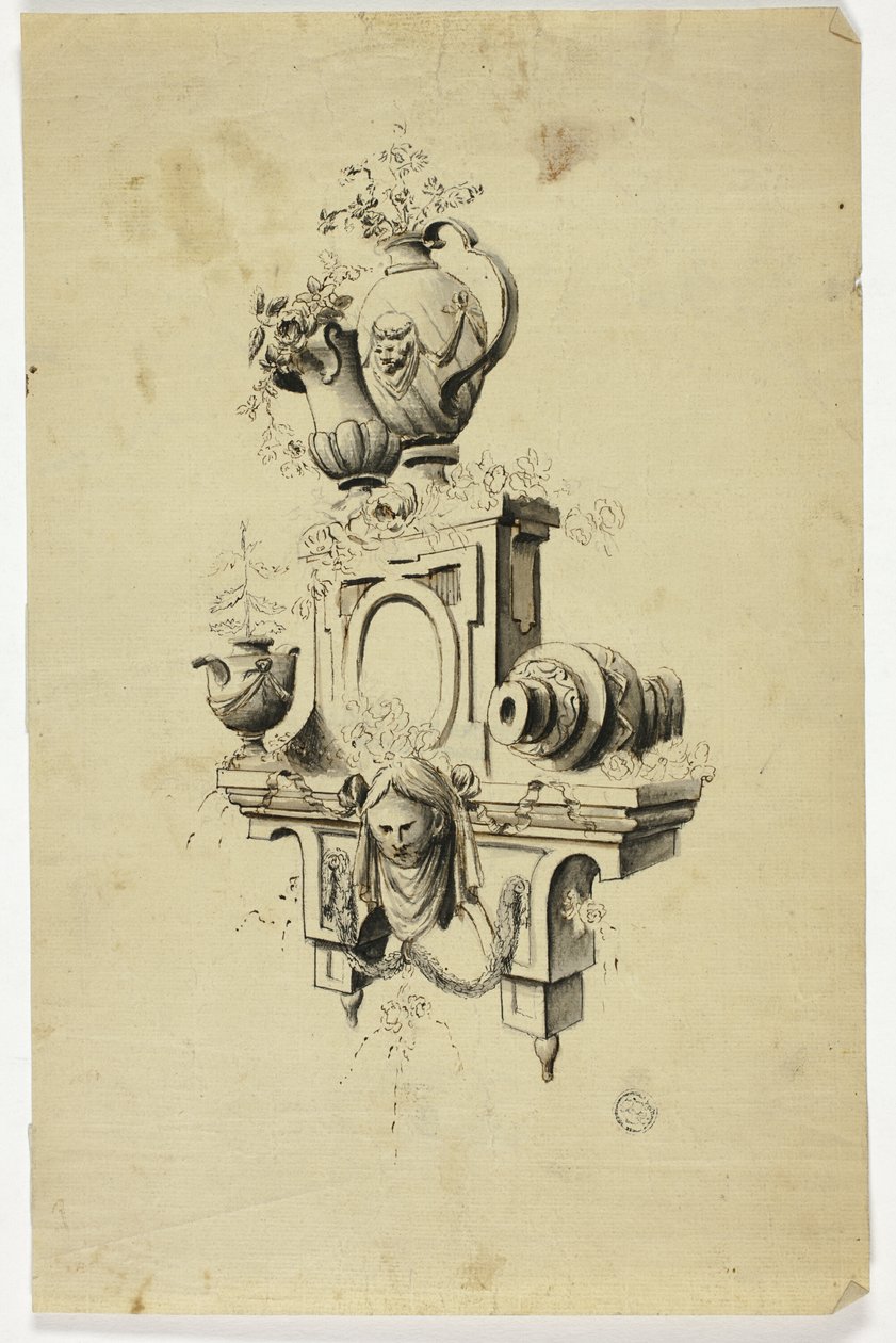 Kéménydarab tervezése alkotó: Unknown Italian