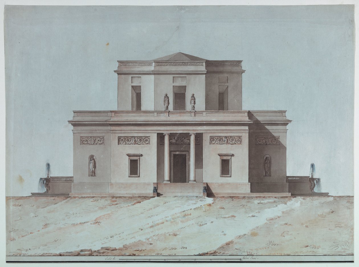 Vidéki villa emelése alkotó: Unknown, Italian