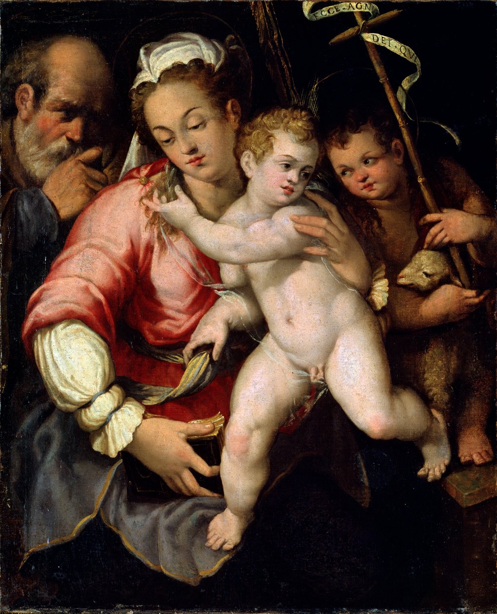 „A Szent Család Keresztelő Jánossal”, 16. század. alkotó: Unknown Old Master