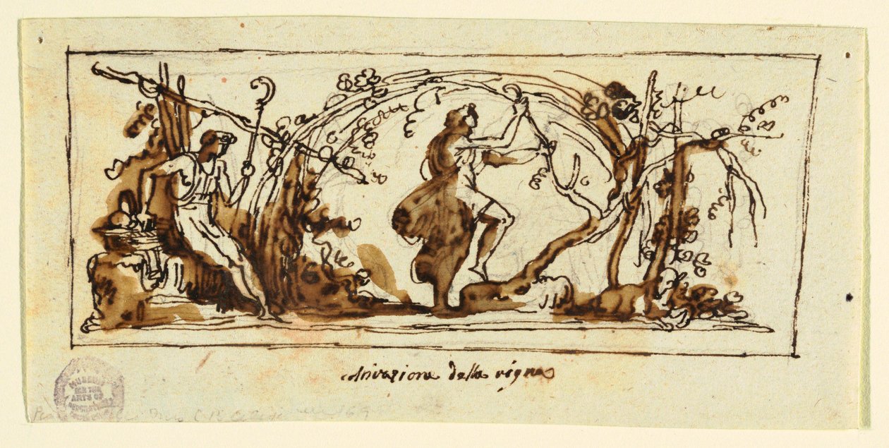 Rajz, A szőlő ünnepe, 1800 körül. alkotó: Unknown artistUnknown artist
