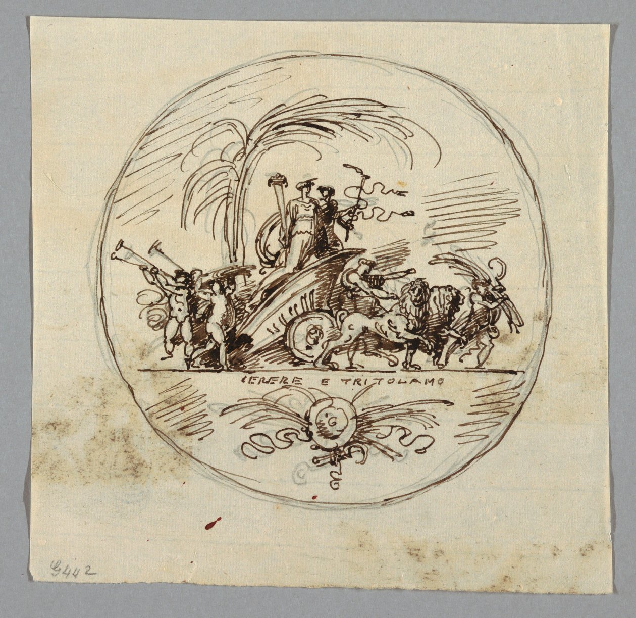 Rajz, Ceres és Triptolemus, 1800-1820 alkotó: Unknown artistUnknown artist
