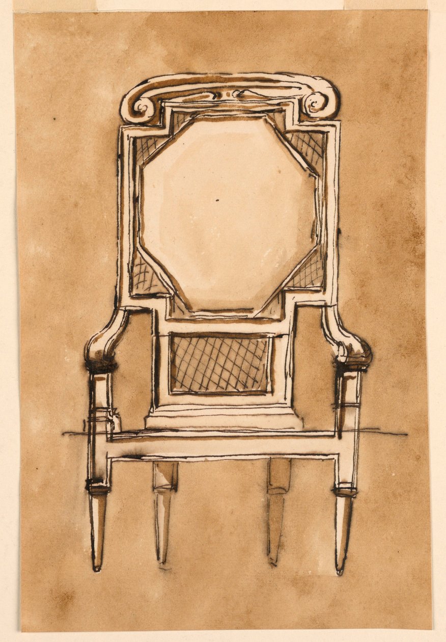 Rajz, szék, 1780-1790 alkotó: Unknown artistUnknown artist