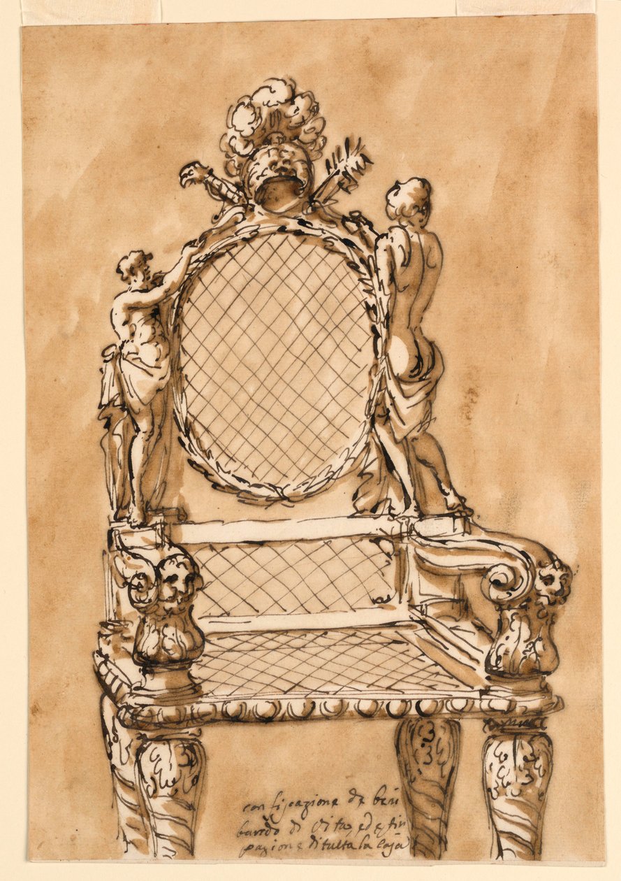 Rajz, szék, 1780-1790 alkotó: Unknown artistUnknown artist