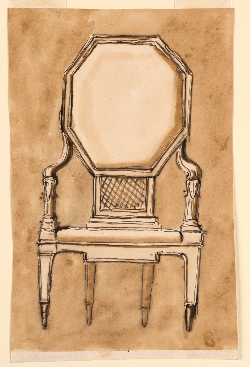 Rajz, szék, 1780-90 alkotó: Unknown artistUnknown artist