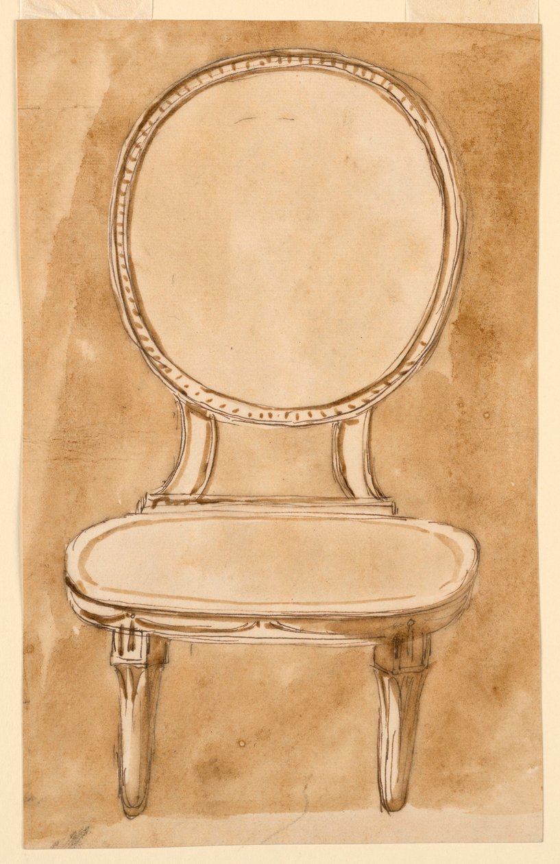 Rajz, szék, 1780-90 alkotó: Unknown artistUnknown artist