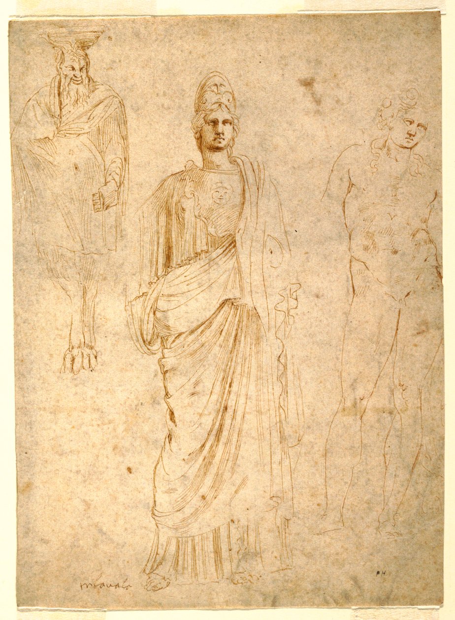 Rajz, Klasszikus figurák, 1550 körül alkotó: Unknown artistUnknown artist