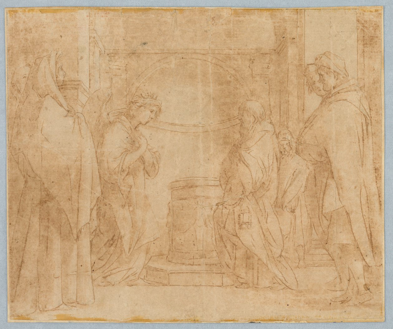 Rajz, másolat az Angyal Zakariásnak szóló hirdetése után, 1538-1600 alkotó: Unknown artistUnknown artist