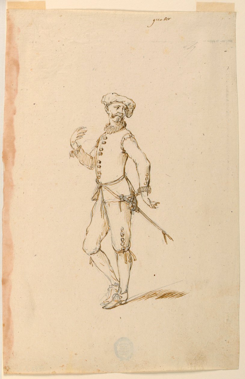 Rajz, jelmeztervezés: 1720 körül. alkotó: Unknown artistUnknown artist
