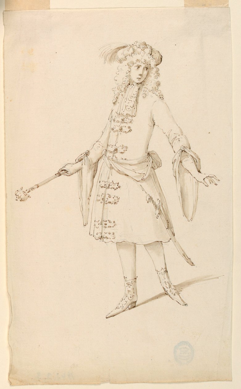 Rajz, jelmeztervezés: 1720 körül. alkotó: Unknown artistUnknown artist
