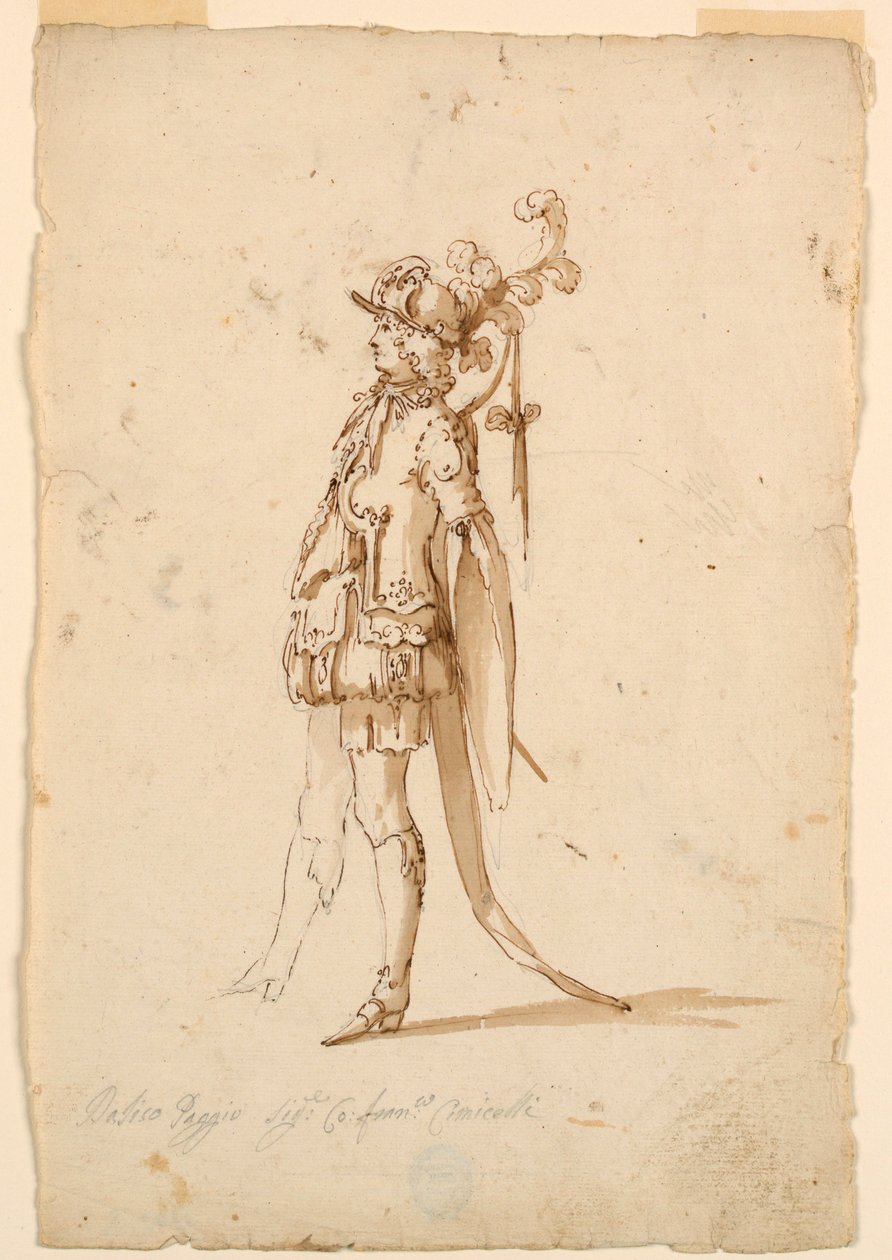 Rajz, jelmeztervezés: 1720 körül. alkotó: Unknown artistUnknown artist