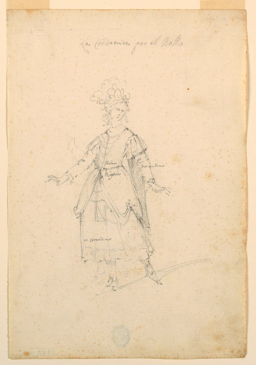 Rajz, jelmeztervezés: 1720 körül. alkotó: Unknown artistUnknown artist