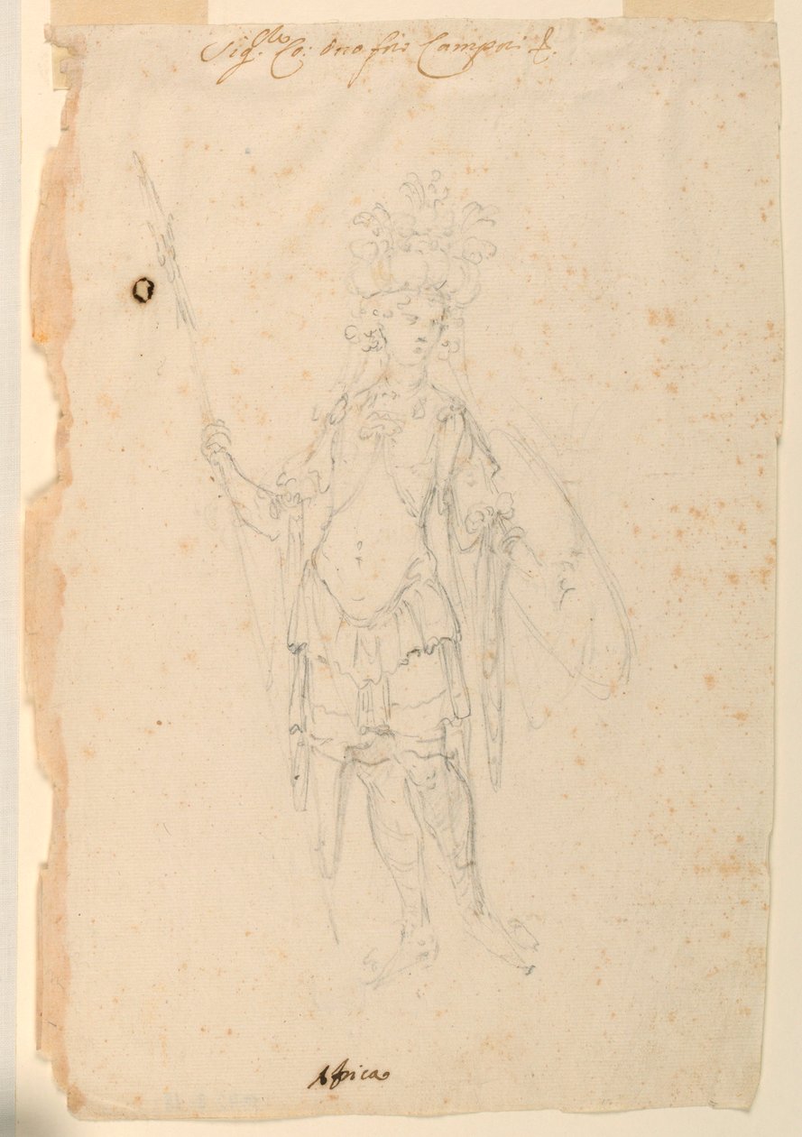 Rajz, jelmeztervezés: 1720 körül. alkotó: Unknown artistUnknown artist