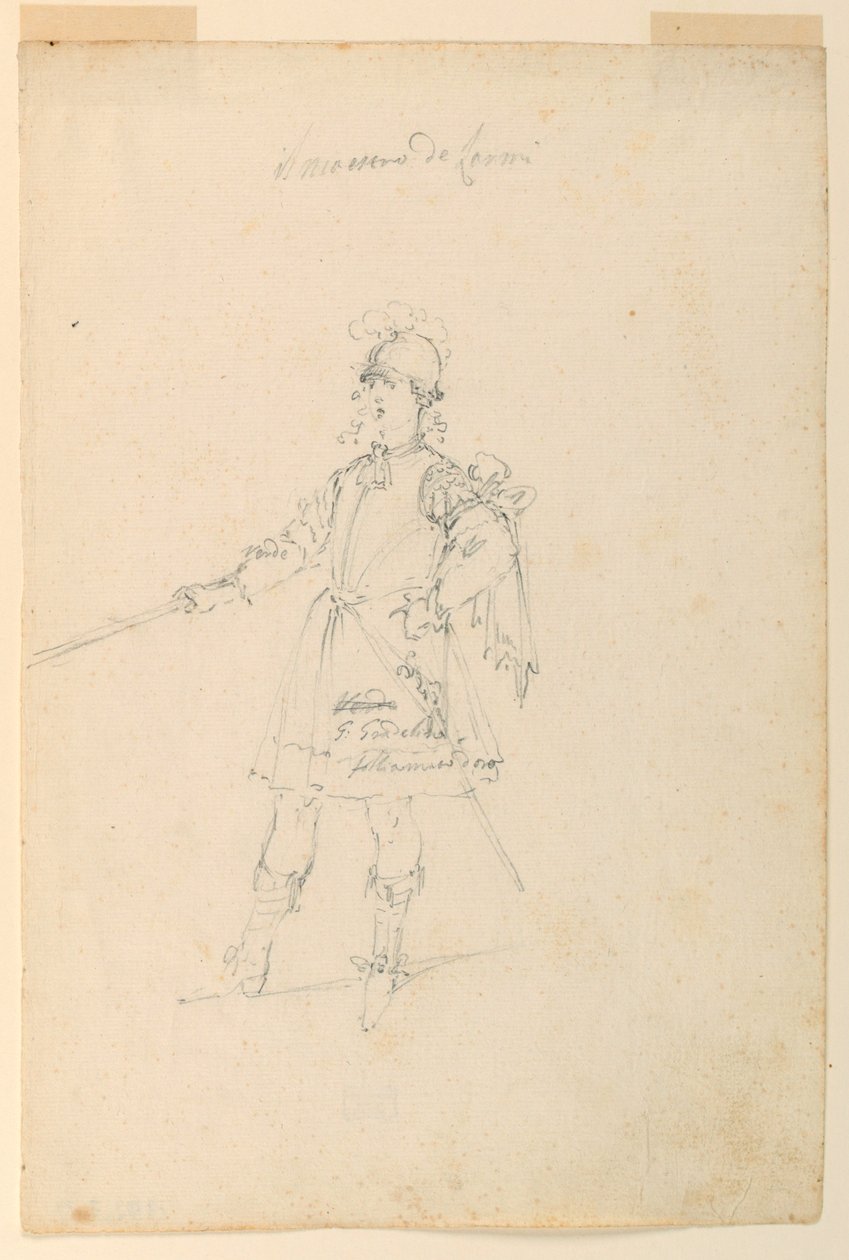 Rajz, jelmeztervezés: 1720 körül. alkotó: Unknown artistUnknown artist