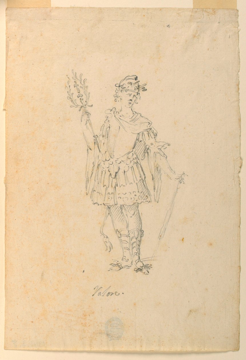 Rajz, jelmeztervezés: 1720 körül. alkotó: Unknown artistUnknown artist